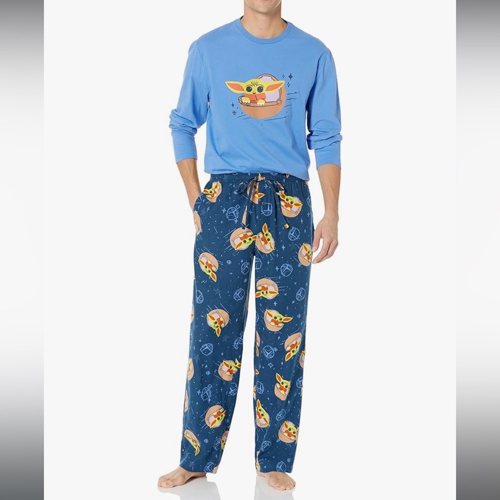 Amazon Essentials Blue Kids Pajama Set with Pizza Design
